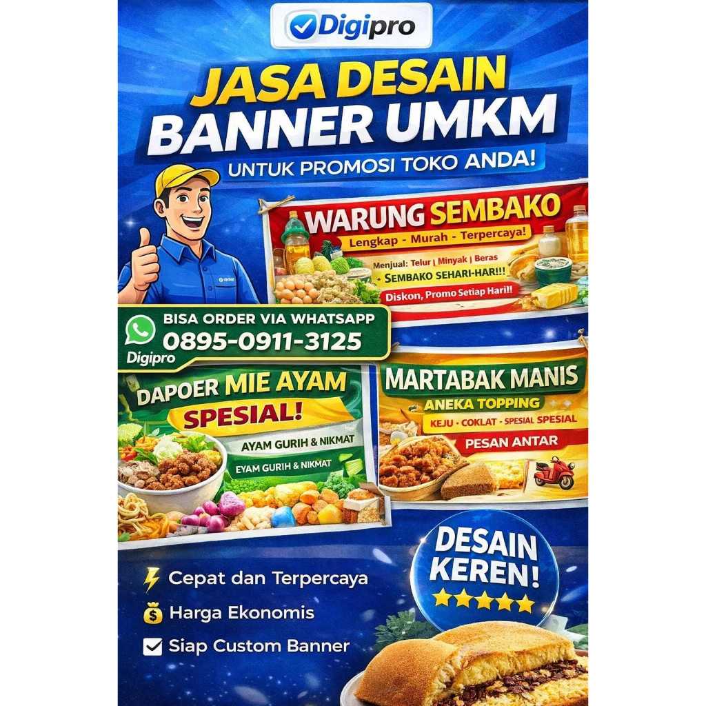 Jasa Desain Banner UMKM | Spanduk Promosi Toko & Kuliner | Desain Profesional