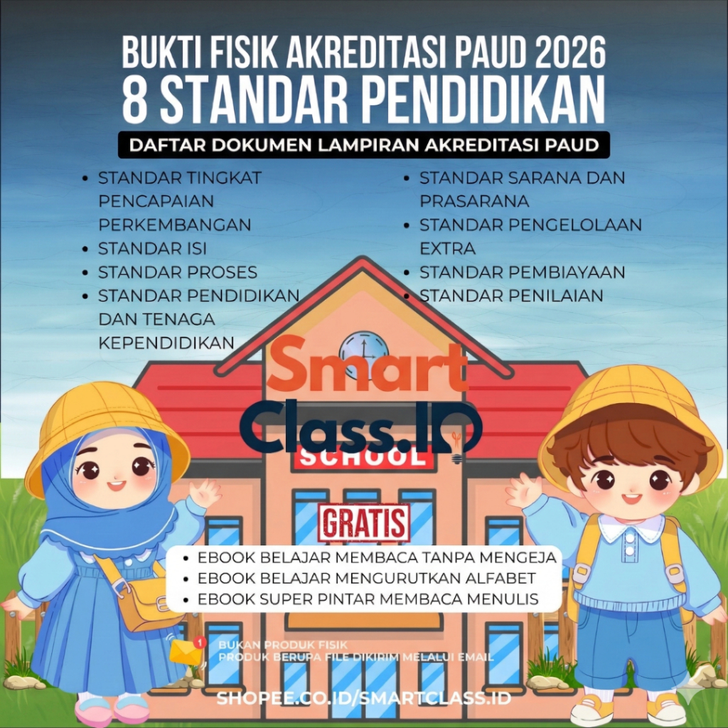 Bukti Fisik Akreditasi PAUD TK KB 8 Standar Lengkap - Dokumen Sispena Terbaru 2026 Format Word