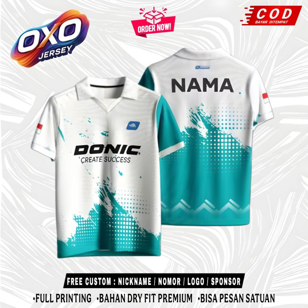 JERSEY BAJU PINGPONG TENIS MEJA DONIC DRY FIT PREMIUM FREE NICKNAME