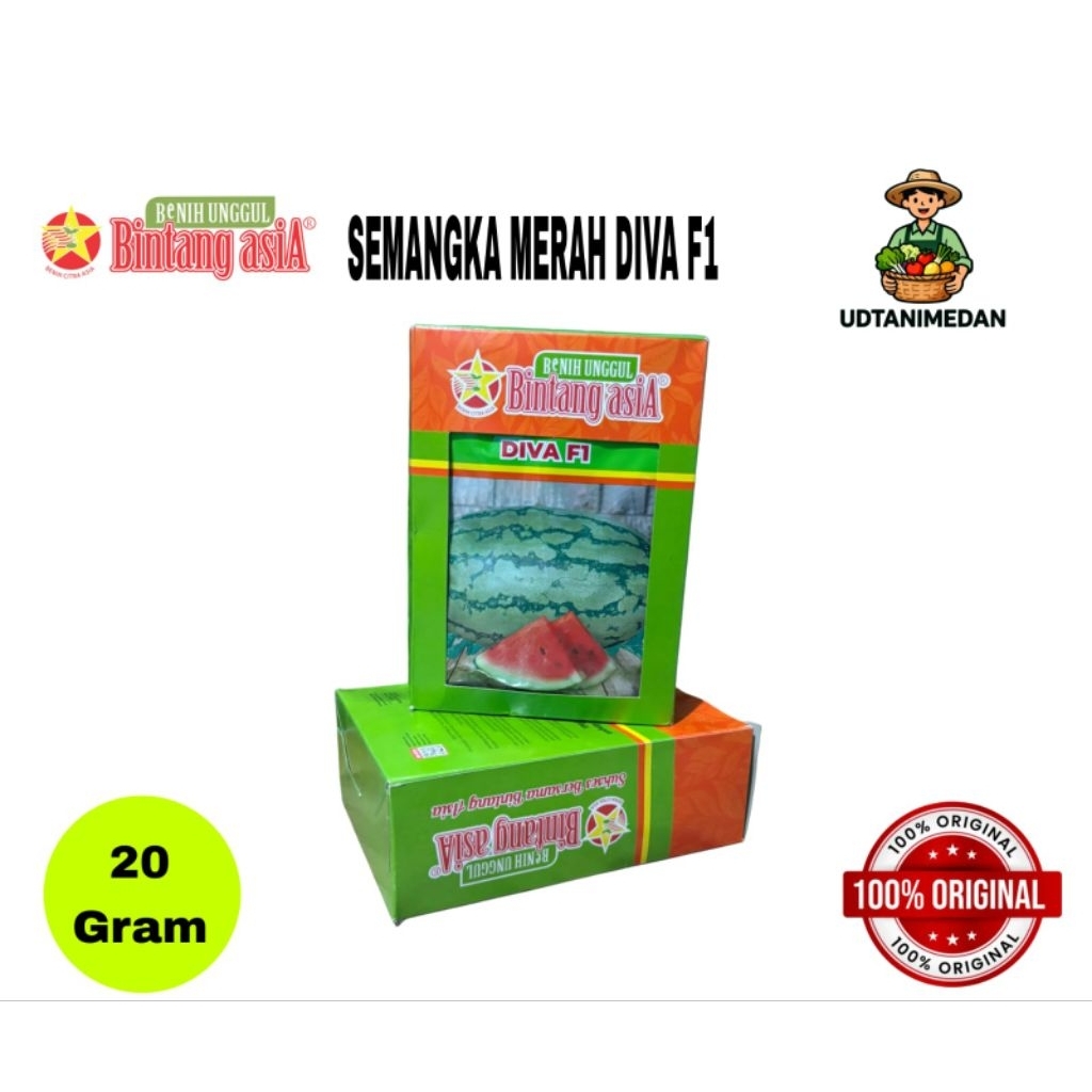 1 Kotak / 10 Bungkus Benih Semangka  Diva f1 isi 20 gram