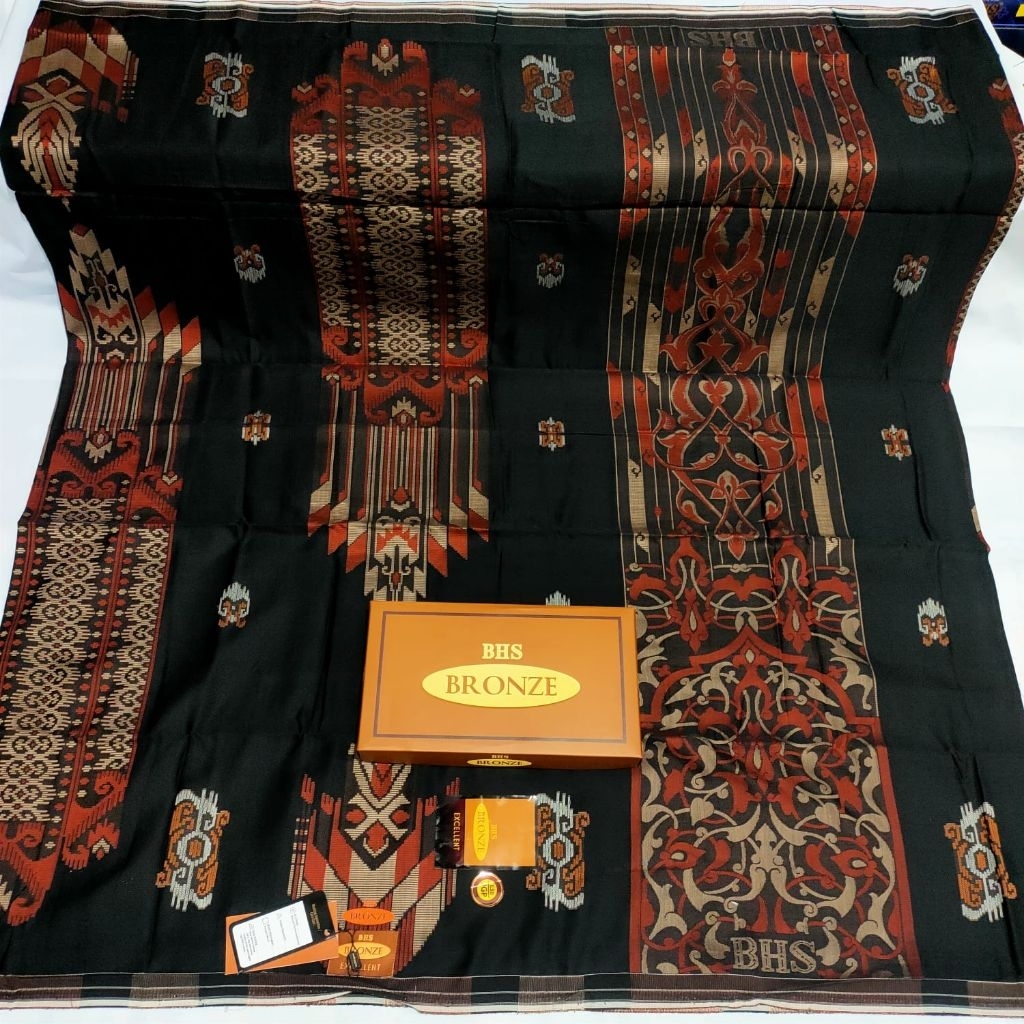 SARUNG BHS EXCELLENT JACQUARD BRONZE FULL SONGKET TIMBUL