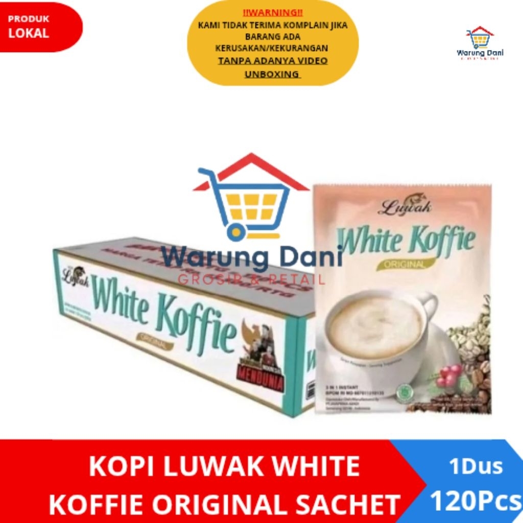 Luwak White Koffie Original sachet 20G Kopi Luwak - 1Dus