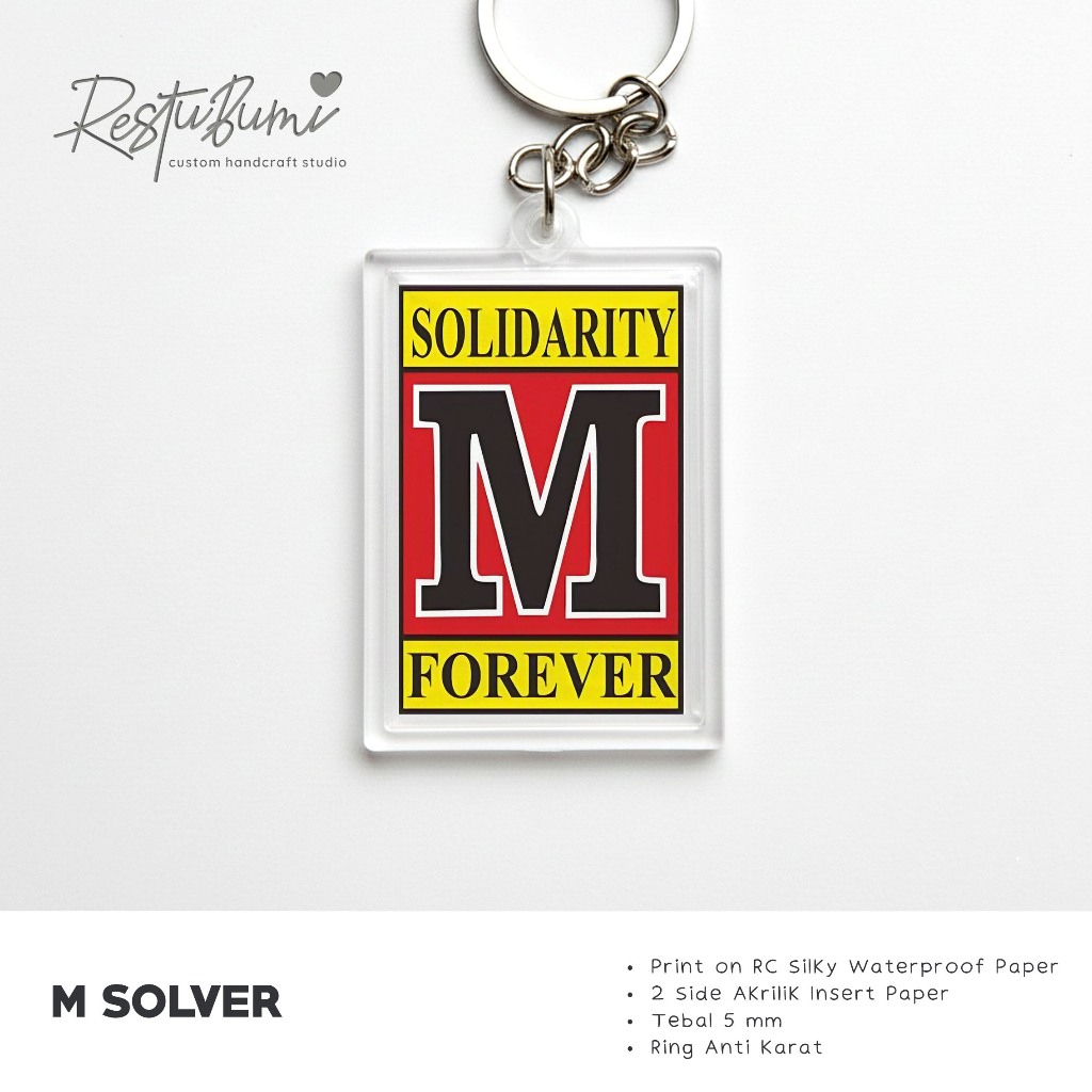 Gantungan Kunci M Solver 2 Sisi
