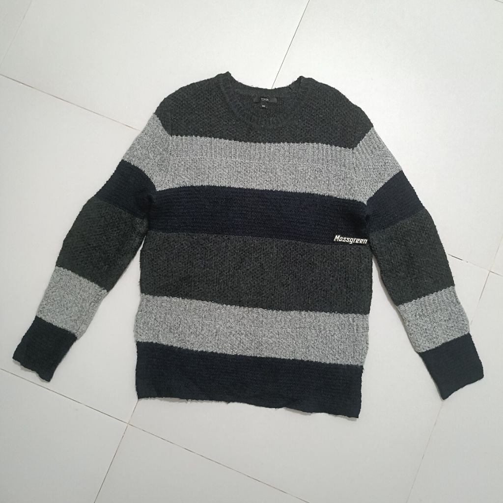 sweater rajut knitwear salur balok tag topten ,105 (68x100)