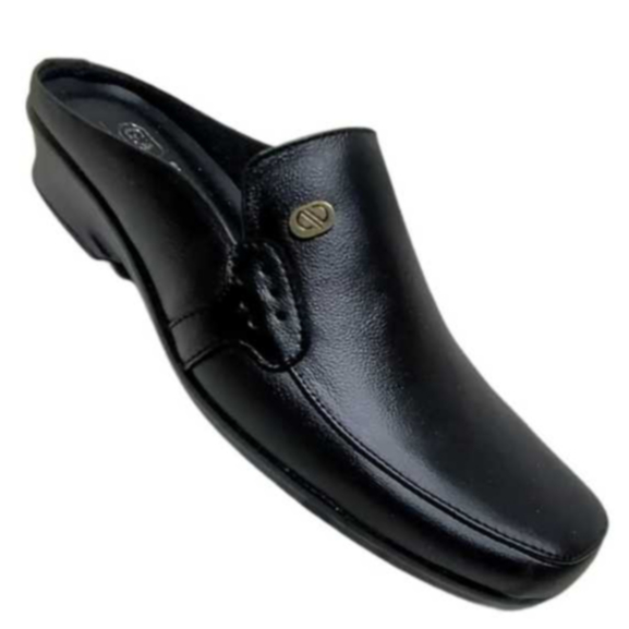 Sandal Selop Hak Wanita Dewasa Hak 3cm Nyaman Dipakai Seharian / Sepatu Bustong Cewek Kulit Asli