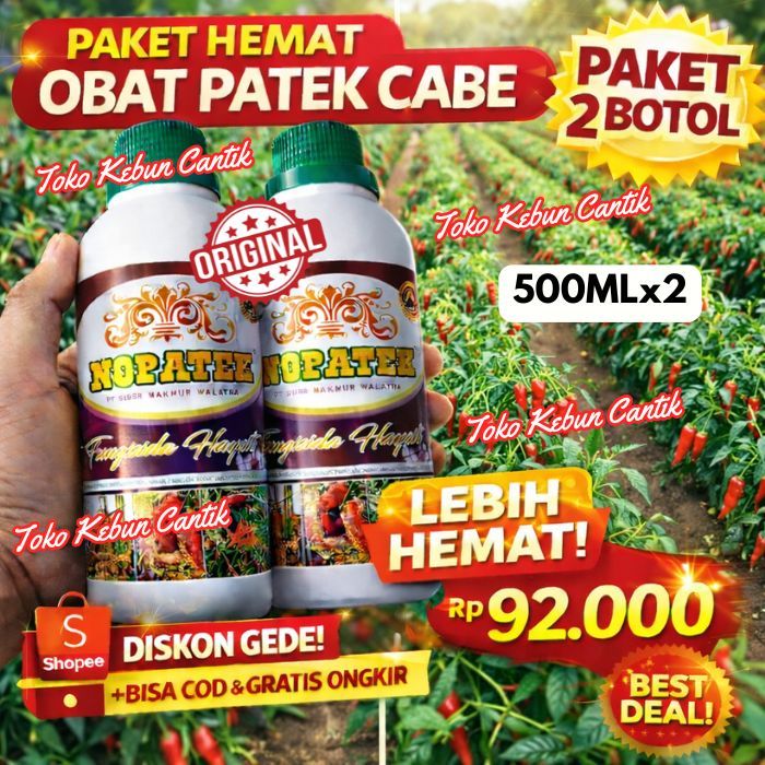 Obat Penyakit Cabe Patek / Antraknosa NOPATEK 500ml x2 Botol
