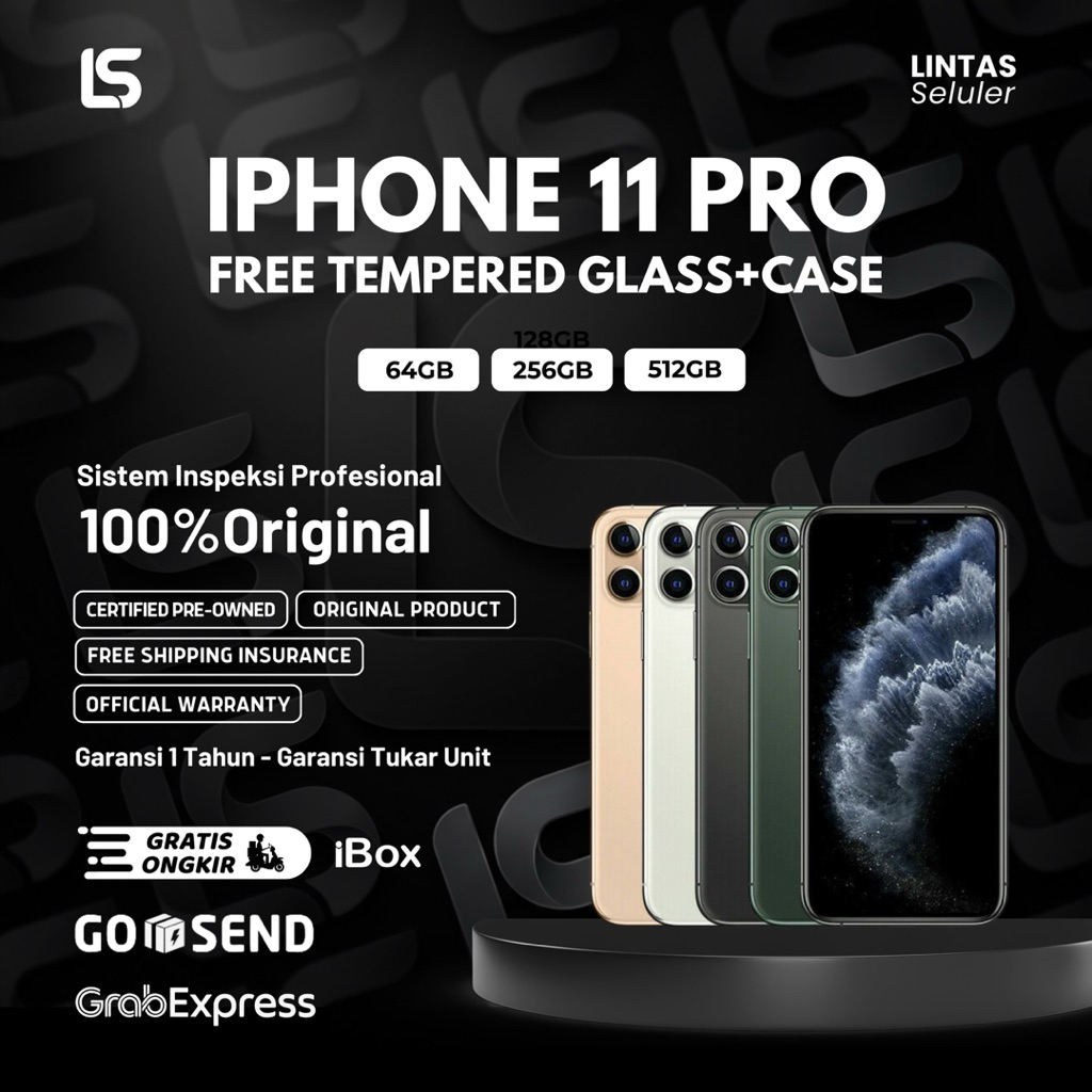 Apple iPhone 11 Pro 64GB / 256GB / 512GB Garansi Resmi Indonesia Original Apple – Lintas Seluler