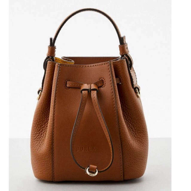 PL Furla Miastella Cognac Mini Bucket Bag