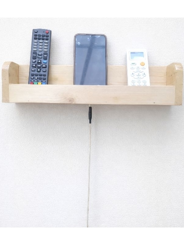 Rak HP Tempel Dinding 3 Slot + Lubang Charger | Rak Penyimpanan HP Dinding | Holder HP Charging Wall