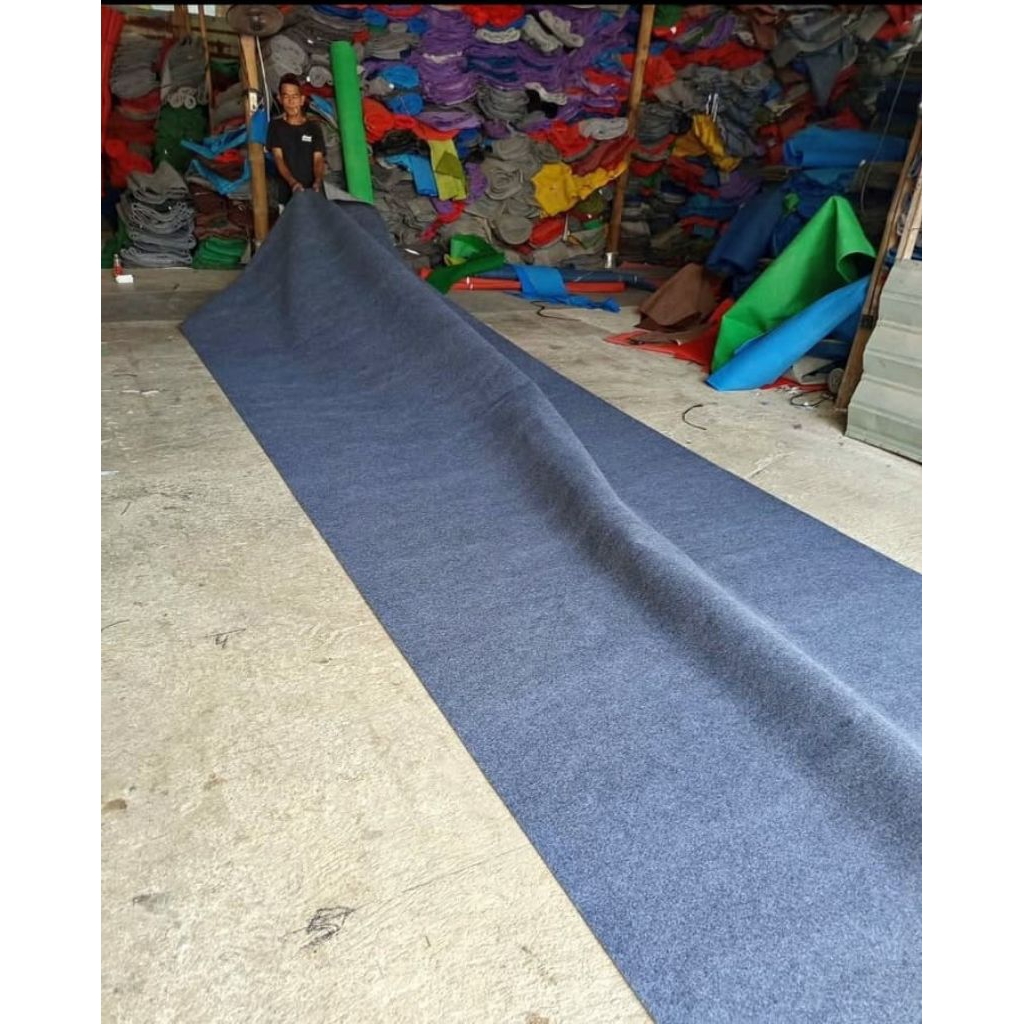 Karpet Bludru Ukuran 4m x 2m Karpet Dekorasi / Panggung / Masjid