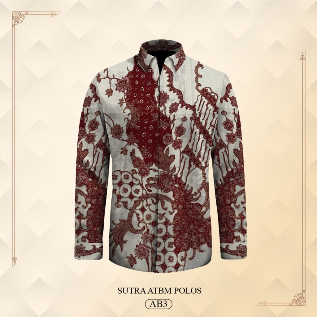 kain batik tulis sutra kemeja batik pria ss04