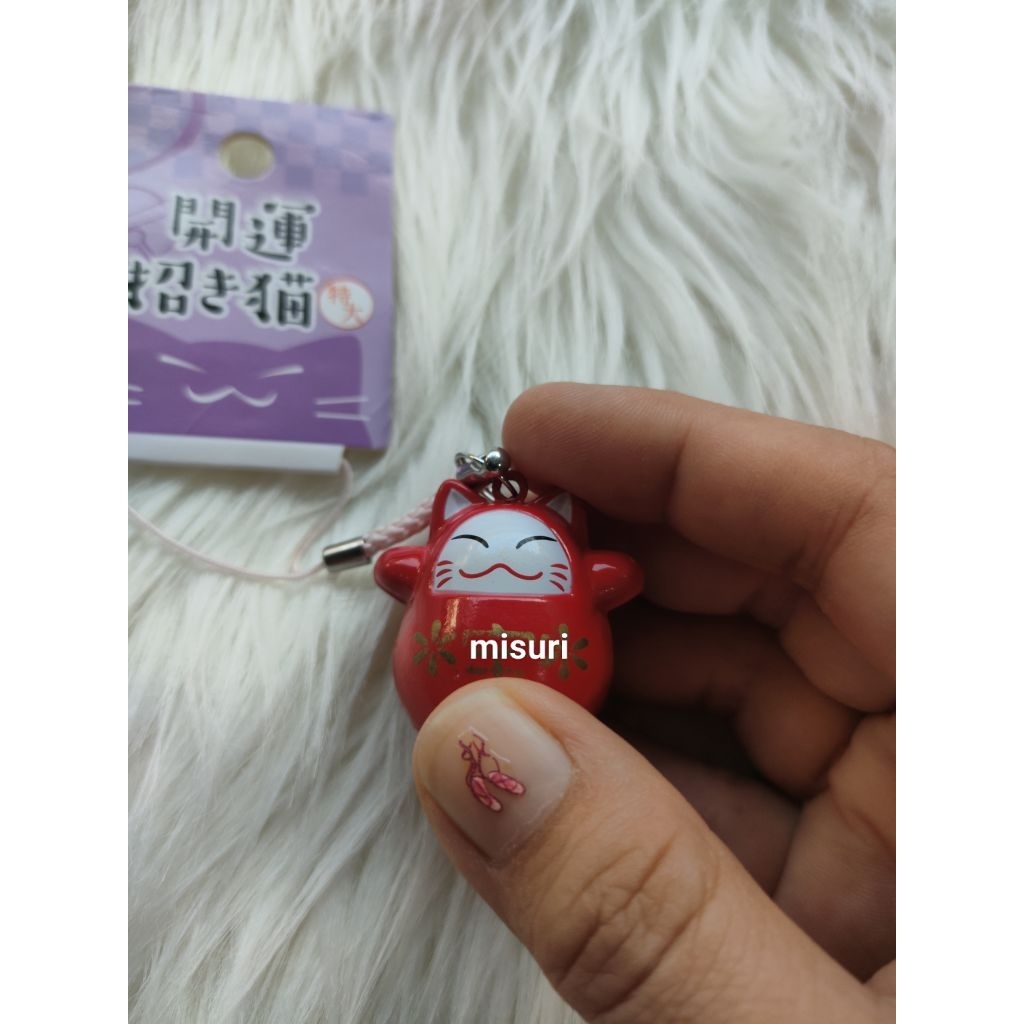 Gantungan Kunci Lonceng Hoki Maneki Neko