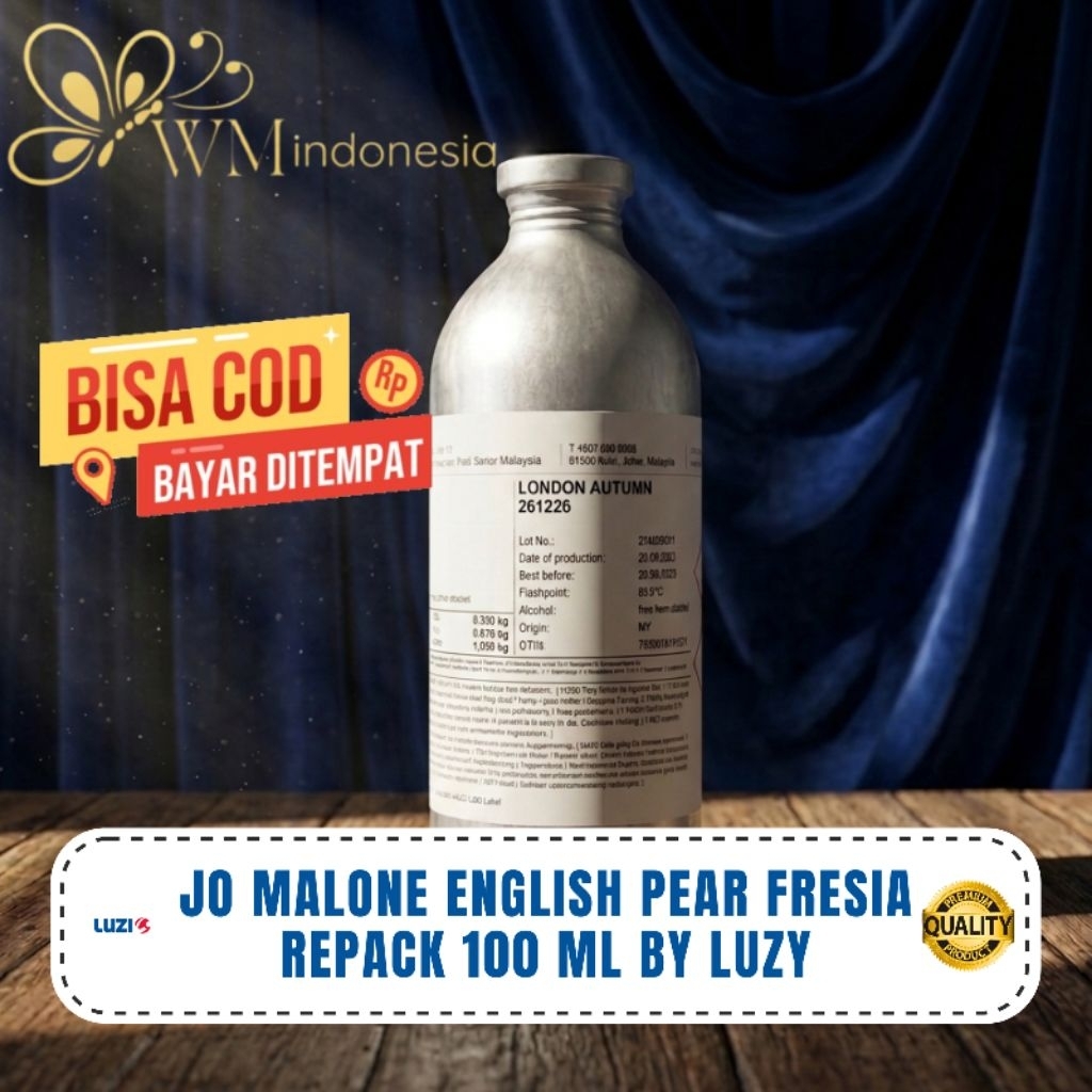 London by Luzi Jo Malone English Repack 100ml – Parfum Premium Tahan Lama untuk Pria & Wanita, Fragr