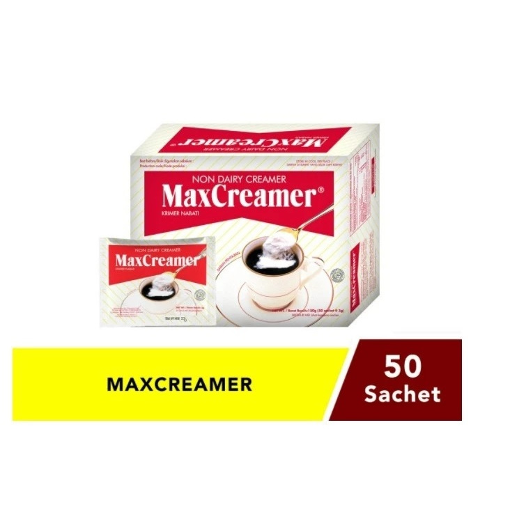 Max Creamer / Krimer / Max Creamer Non Dairy Sachet / Susu Creamer Kemasan Sachet (Isi 50 Sachet)