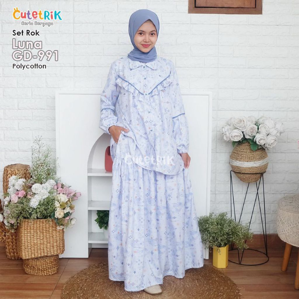 TERBARU 2025 CUTETRIK SETELAN ROK ANAK PEREMPUAN AESTETIC AESTHETIK AESTETIK TERBARU LUCU CANTIK WAR