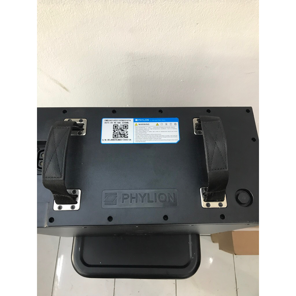 baterai lithium  phylion u winfly khusus tipe M100 / 72v 45ah