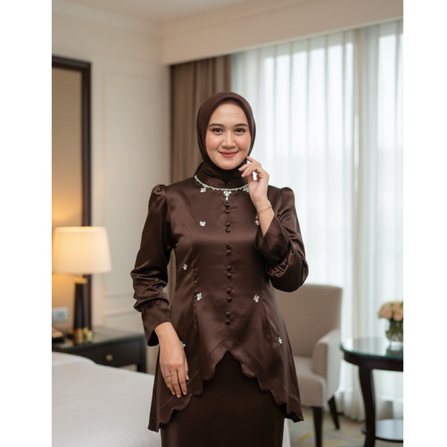 Rosabell one set kurung melayu modern, kurung melayu terbaru