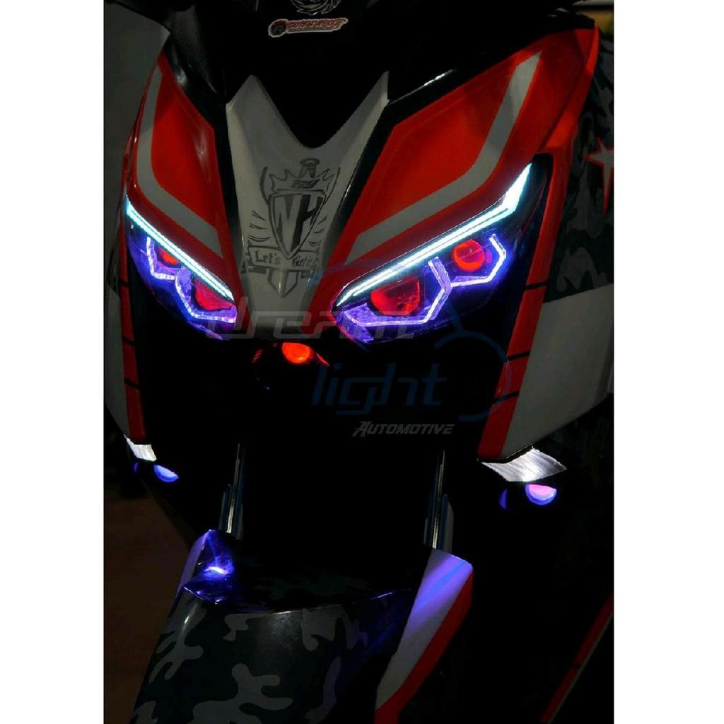 Yamaha XMAX 250 Lampu Depan Headlamp Custom Hexa SlimFrame BILED Projie Matrix Akrilik 3D AES BMW
