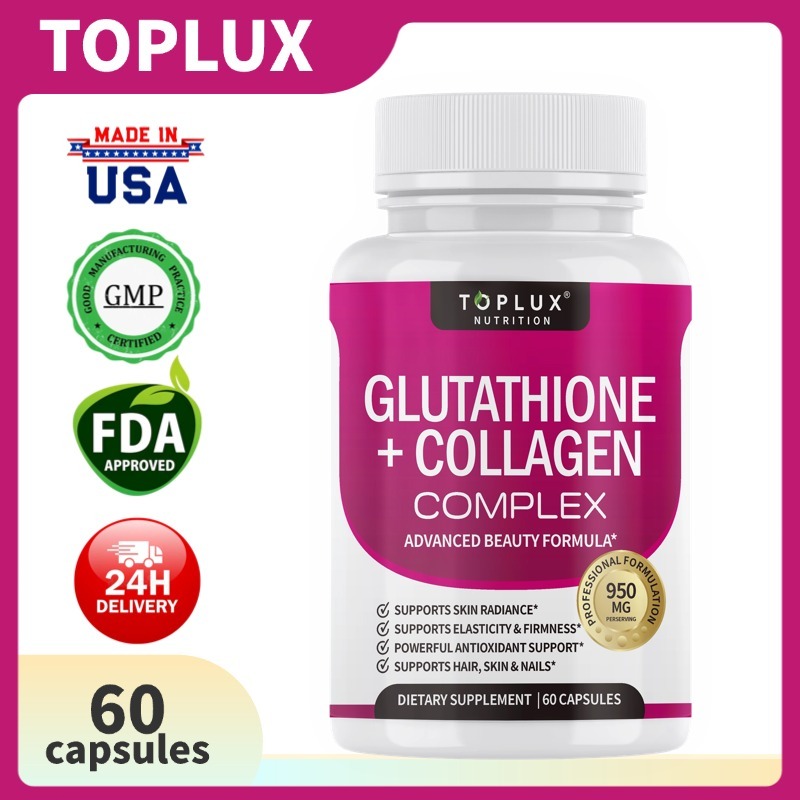 Kombinasi Glutathione & Kolagen: Anti-Aging & Nutrisi Kulit – 60 Kapsul