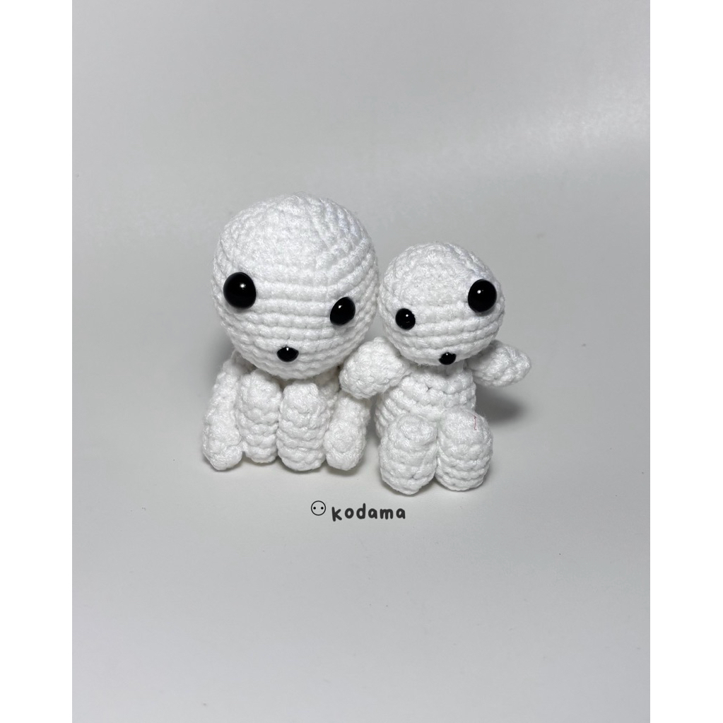 [Showii] Amigurumi Gantungan Kunci Ghibli Kodama Rajut | Crochet Kodama