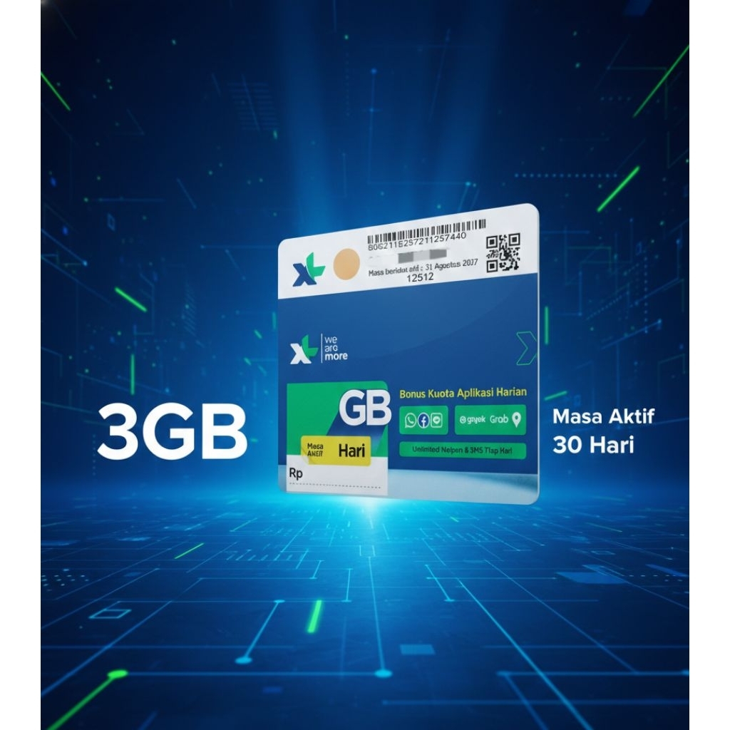 Kartu Perdana XL Kuota 3GB