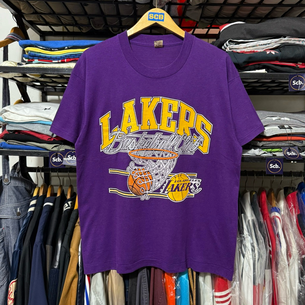 Vintage nba los angeles lakers screen stars tshirt kaos