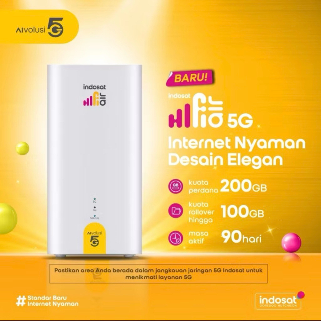 HiFi Air 5G Indosat Im3 Huawei Modem Wi-Fi 6 200Gb90Day