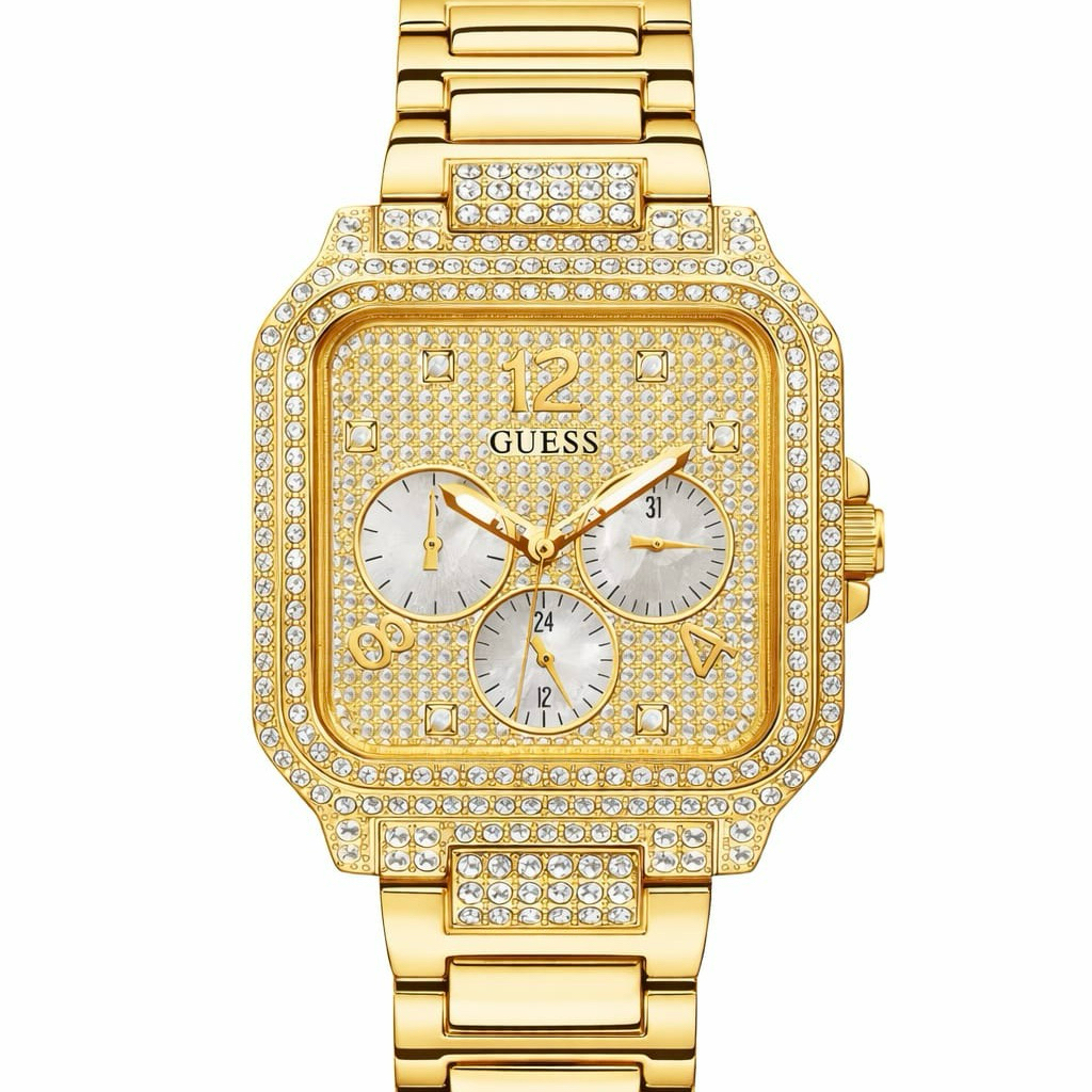 Jam Wanita Guess Gold Deco Original