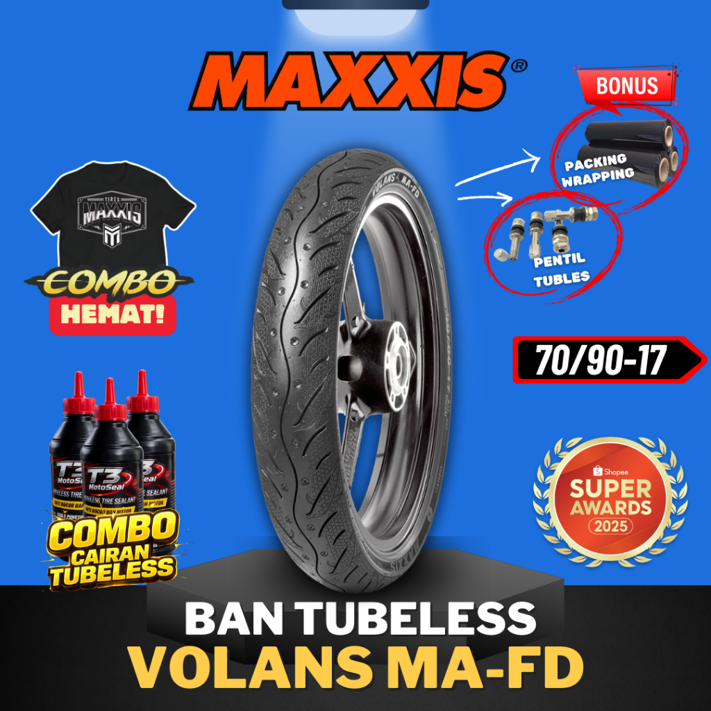[READY COD] MAXXIS VOLANS 70 / 90 - 17 / BAN MAXXIS 70/90-17 / 70-90-17 TUBELESS BAN LUAR / BAN MOTO