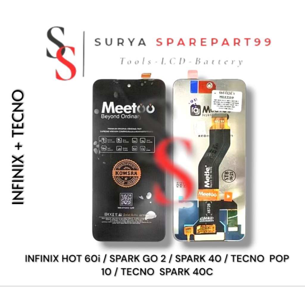 LCD INFINIX 60i/Spark Go 2/SPARK 40/TECNO POP 10/TECNO SPARK 40C ORIGINAL