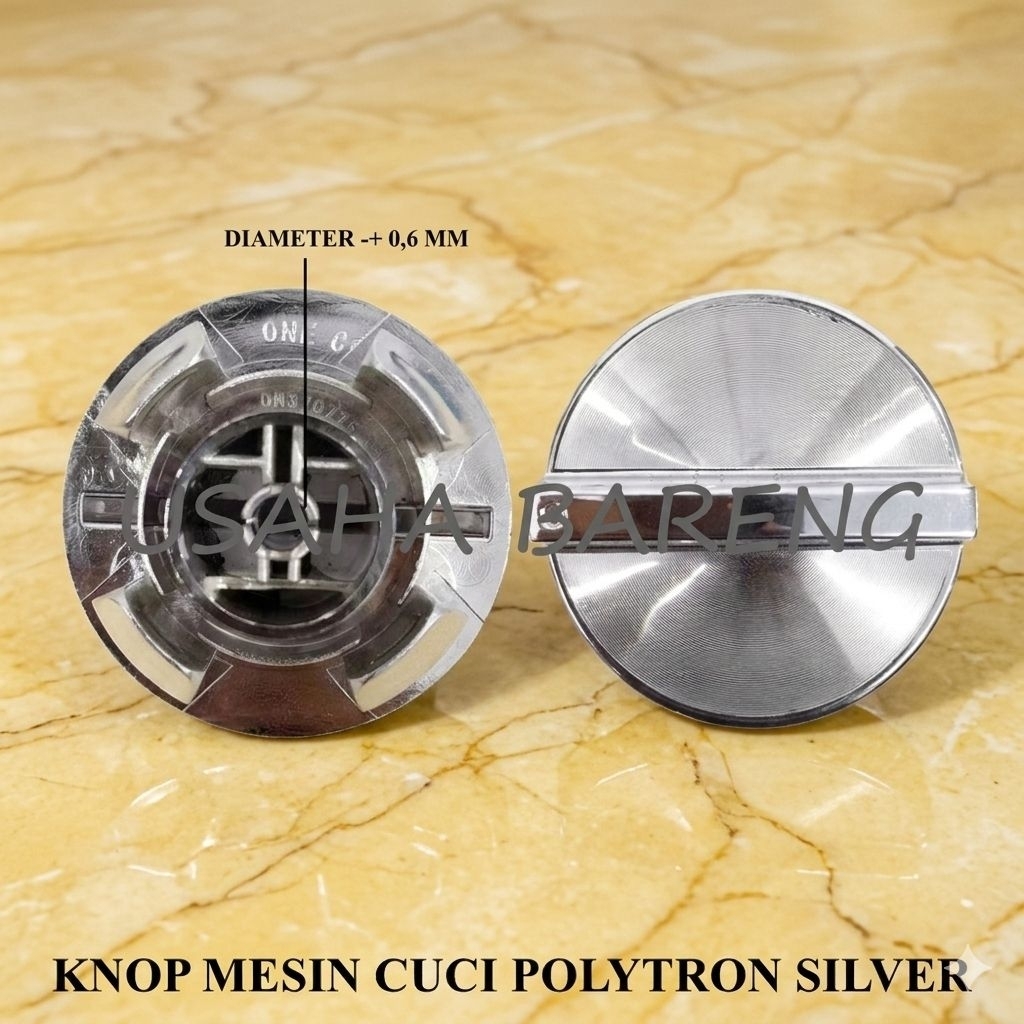 KNOP PUTARAN MESIN CUCI/KNOP MESIN CUCI POLYTRON SILVER