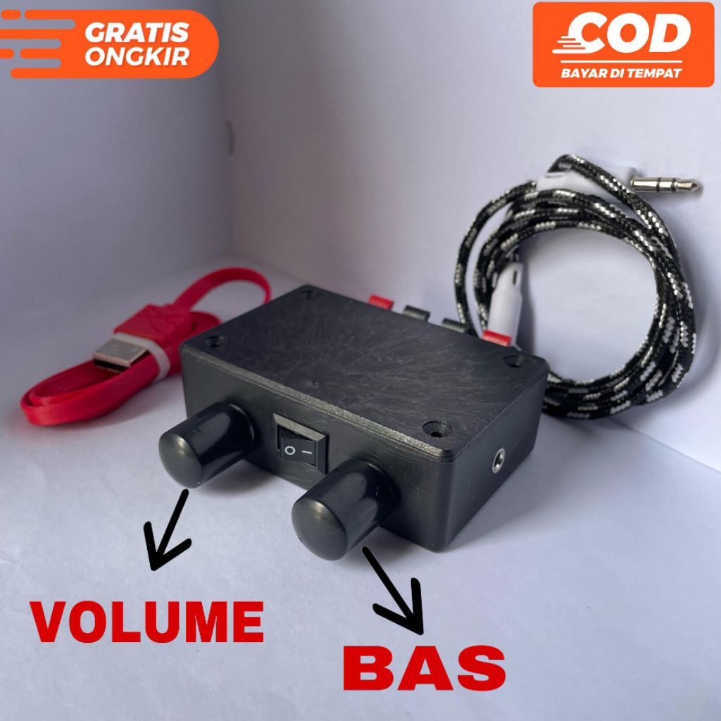 POWER MINI 5 volt RCA VOLUME dan BAS /AMPLIFIER TERMURAH RCA/AMPLIFIER RCA 5volt/AMPLIFIER MINIATUR