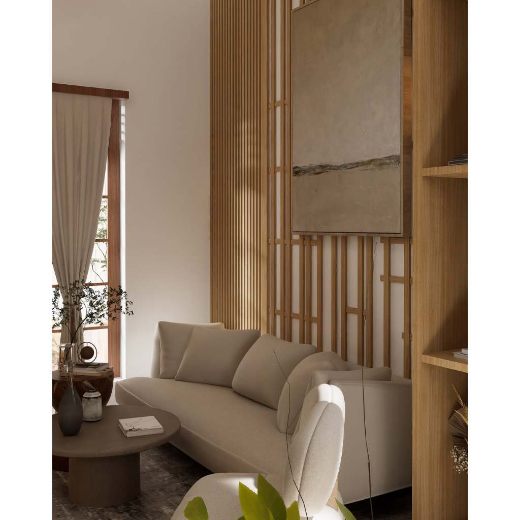 Desain 3D Eksterior Fasad Rumah 1 Lantai