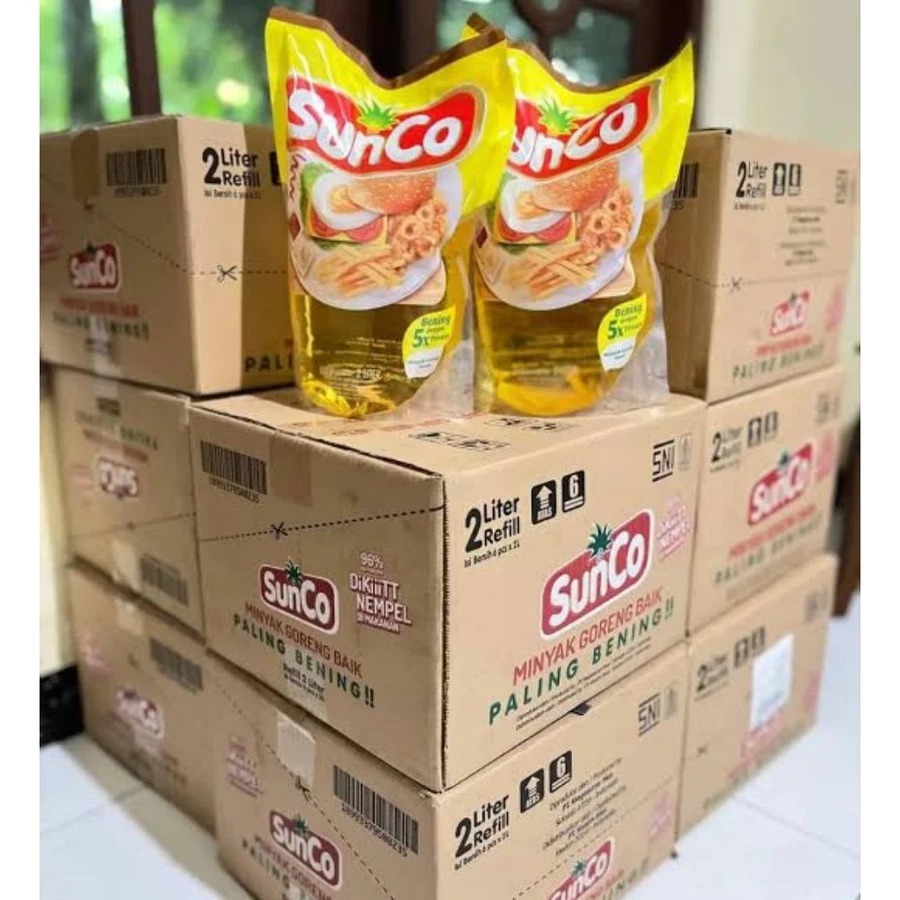 SUNCO 1 Dus Minyak Goreng 2 Liter Isi 6 Pouch