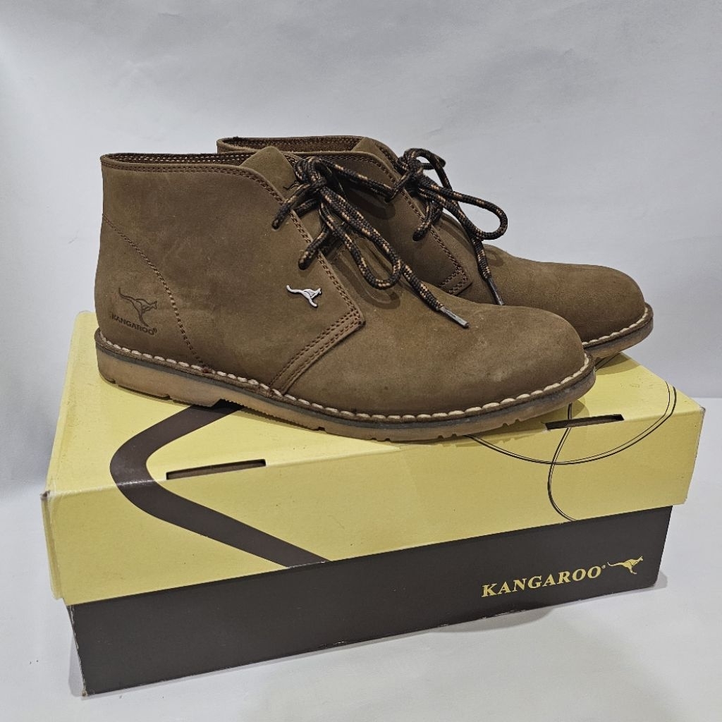 Sepatu Boots Kangaroo Ori (Kulit Asli) + Box