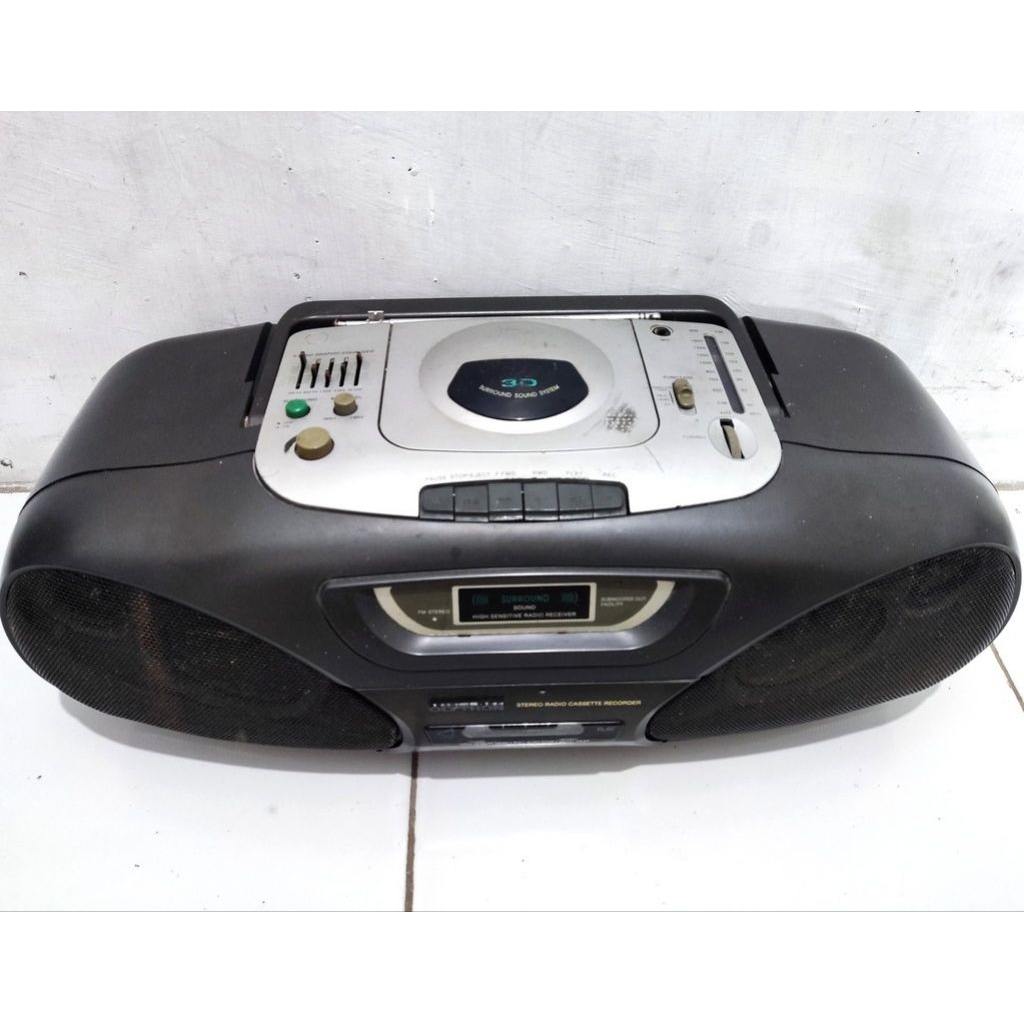 Radio Tape Kaset pita POLYTRON compo speaker amplifier aux in