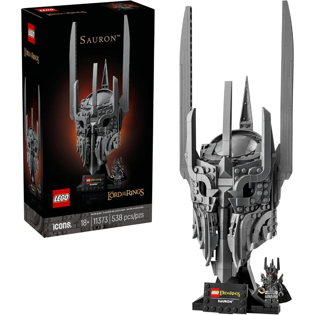 LEGO Icons The Lord of The Rings: Sauron's Helmet - Building Set for Adults, Ages 18+ - Bedroom, Hom