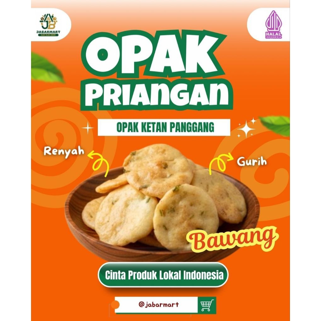 Opak Ketan Panggang | Opak Rasa Bawang | Opak Oven | Opak Crispy | Rice Crispy |  Opak Mini | Opak K