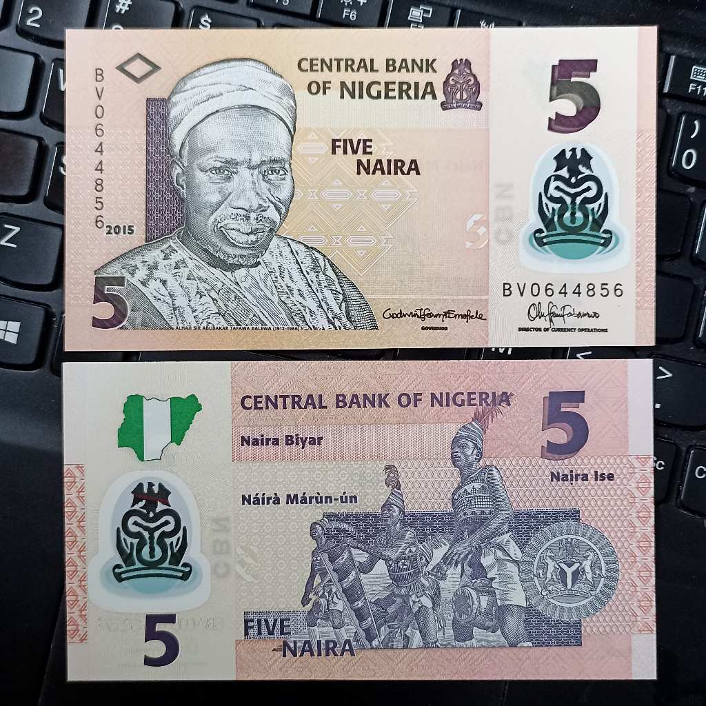 Uang Kuno Nigeria Polymer 5 Naira