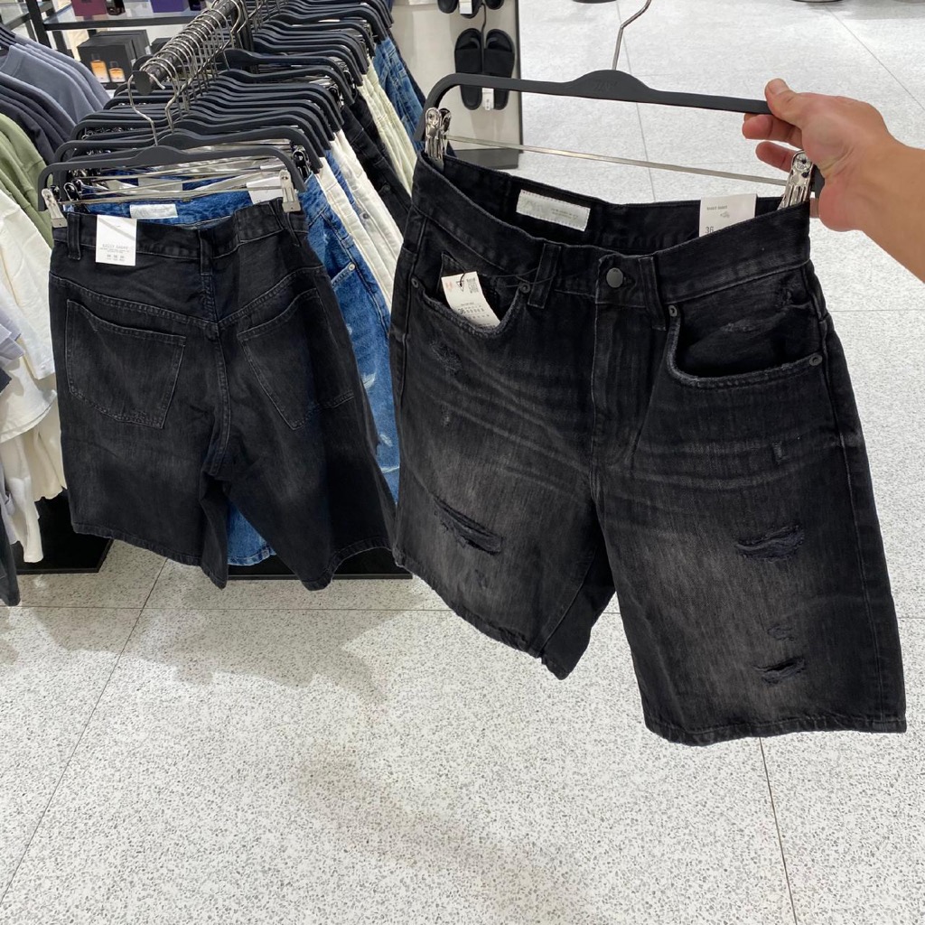 Jastipp. Baggy Ripped Jeans Pendek Zara (Man)