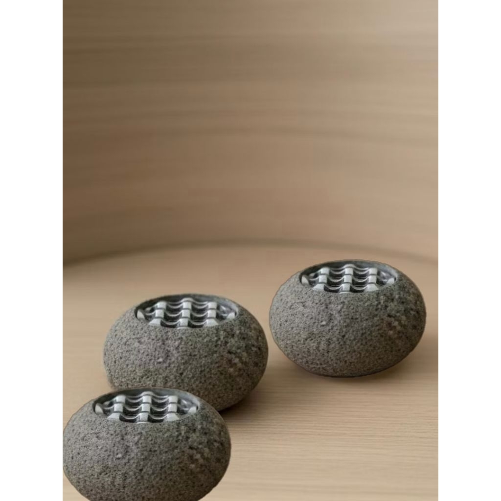 Asbak Batu Alam Estetik Zen - Asbak Kerajinan Batu Kali Unik Minimalis - Pajangan Dekorasi Rumah Sto