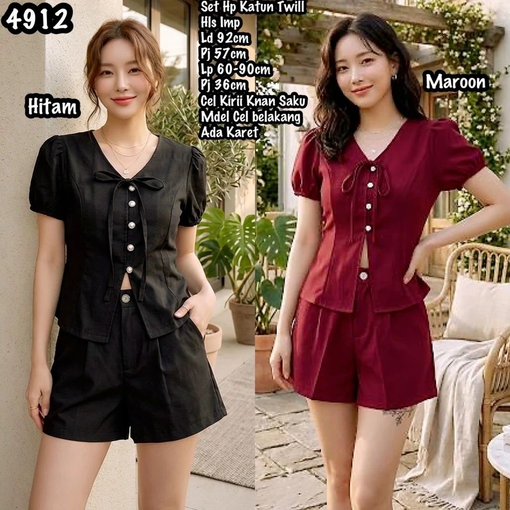 Setelan Katun Twill Import