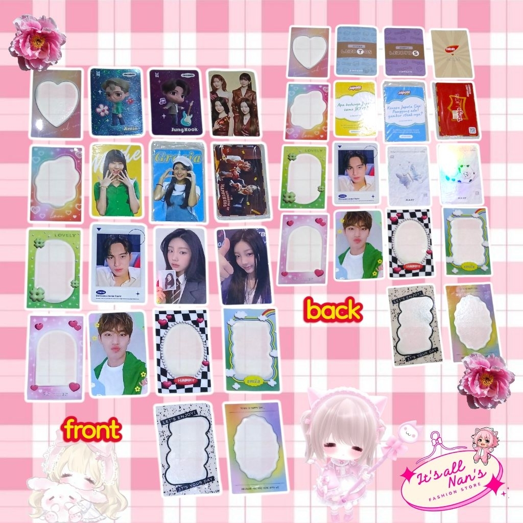 Photocard Kpop & JKT48 Gracia Muthe Freya Christy Random BTS Jimin Jungkook Aespa Karina Ningning Wi