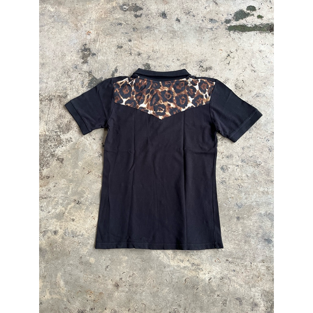 Poloshirt Leopard / Kaos Polo Motif Leopard