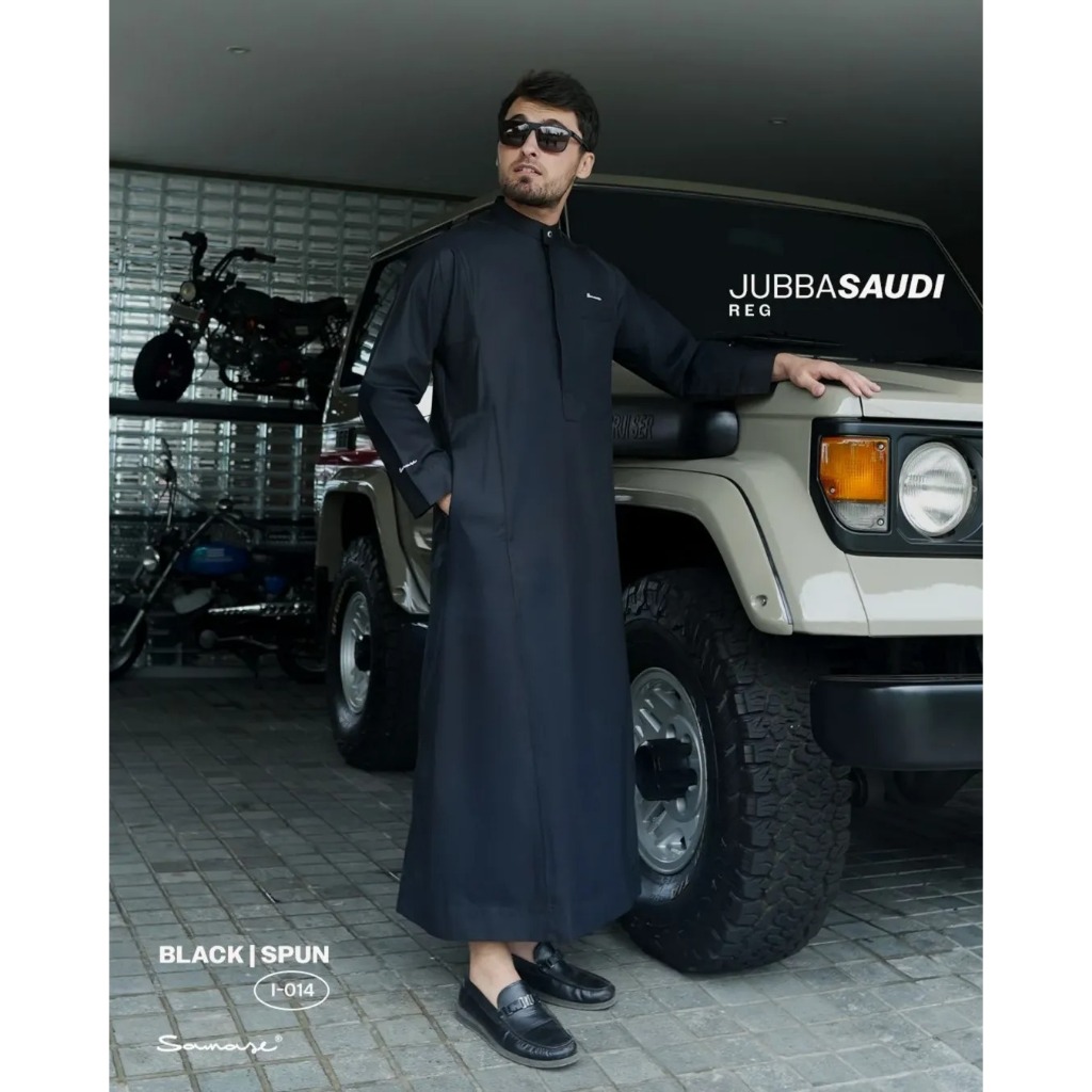 SAMASE Jubba Saudi Reguler I014 Lengan Panjang Jubah Ghamis Pria Muslim Dewasa Terbaru Samase Ori