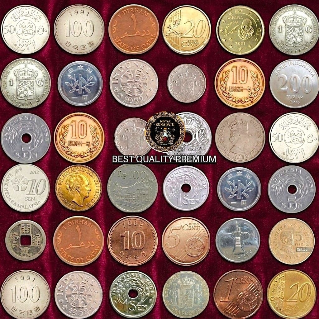[20PCS] Koin Asli Koleksi Koin kuno Nederland Koin Korea Koin Thailand KoinKamboja Koin Indonesia Ko