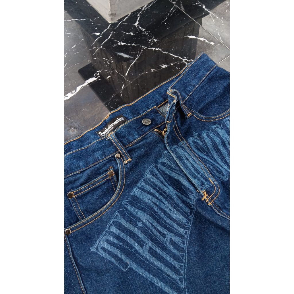 Denim pants Thanksinsomnia Draelle Arch Indigo Blue