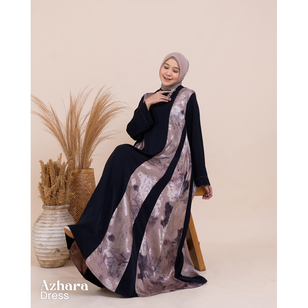 AZHARA DRESS GAMIS PREMIUM BY MAREVI/Ready std jumbo