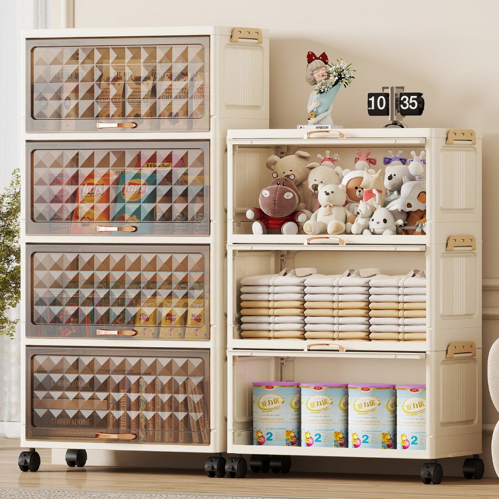 Lemari pakaian lipat/Lemari pakaian plastik/Lemari pakaian geser/Lemari lipat tahan air/Rak penyimpa