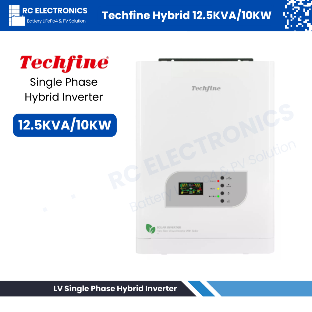 Techfine Hybrid Off Grid Inverter 12.5KVA/10000W Single Phase | VS12548